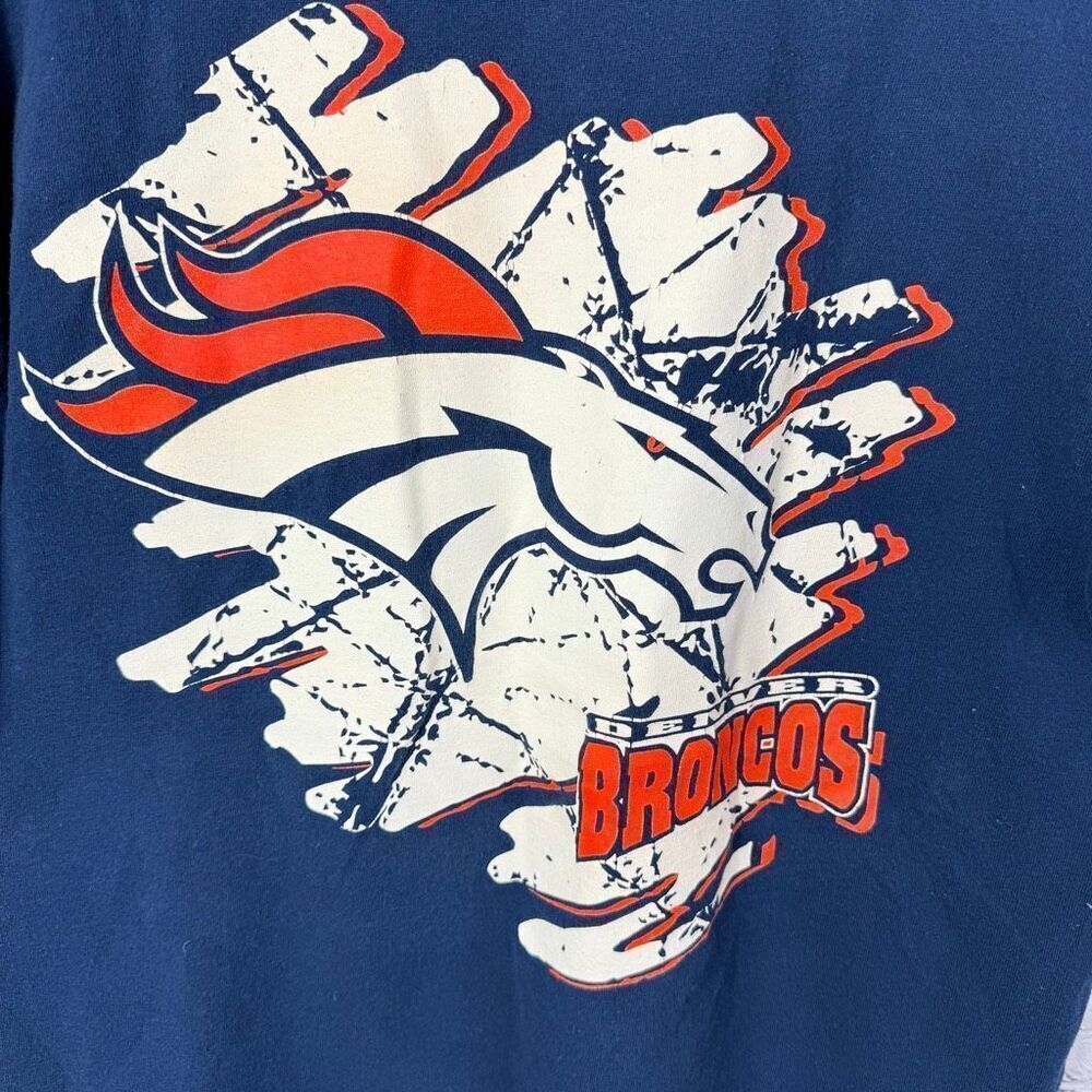 Vintage Denver Broncos Single Stitch Graphic T shirt Size Large RARE